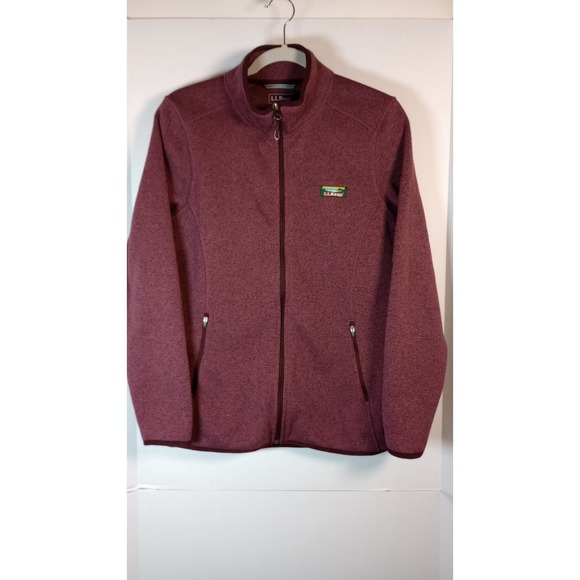 LL Bean Jackets & Blazers - LL Bean Women Brick Red Sz L Fleece lined Zip up Jacket Outdoors Hiking Classic